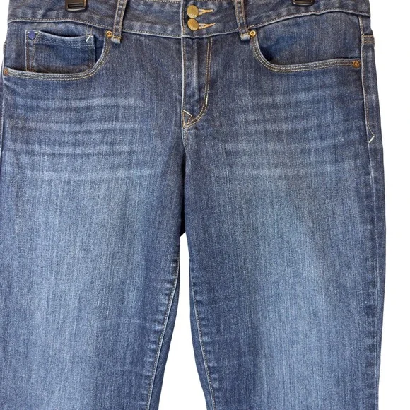 GAP 1969 Women's Size 12 Perfect Boot Jeans Dark Wash Double Button 33" Inseam - Picture 2 of 10